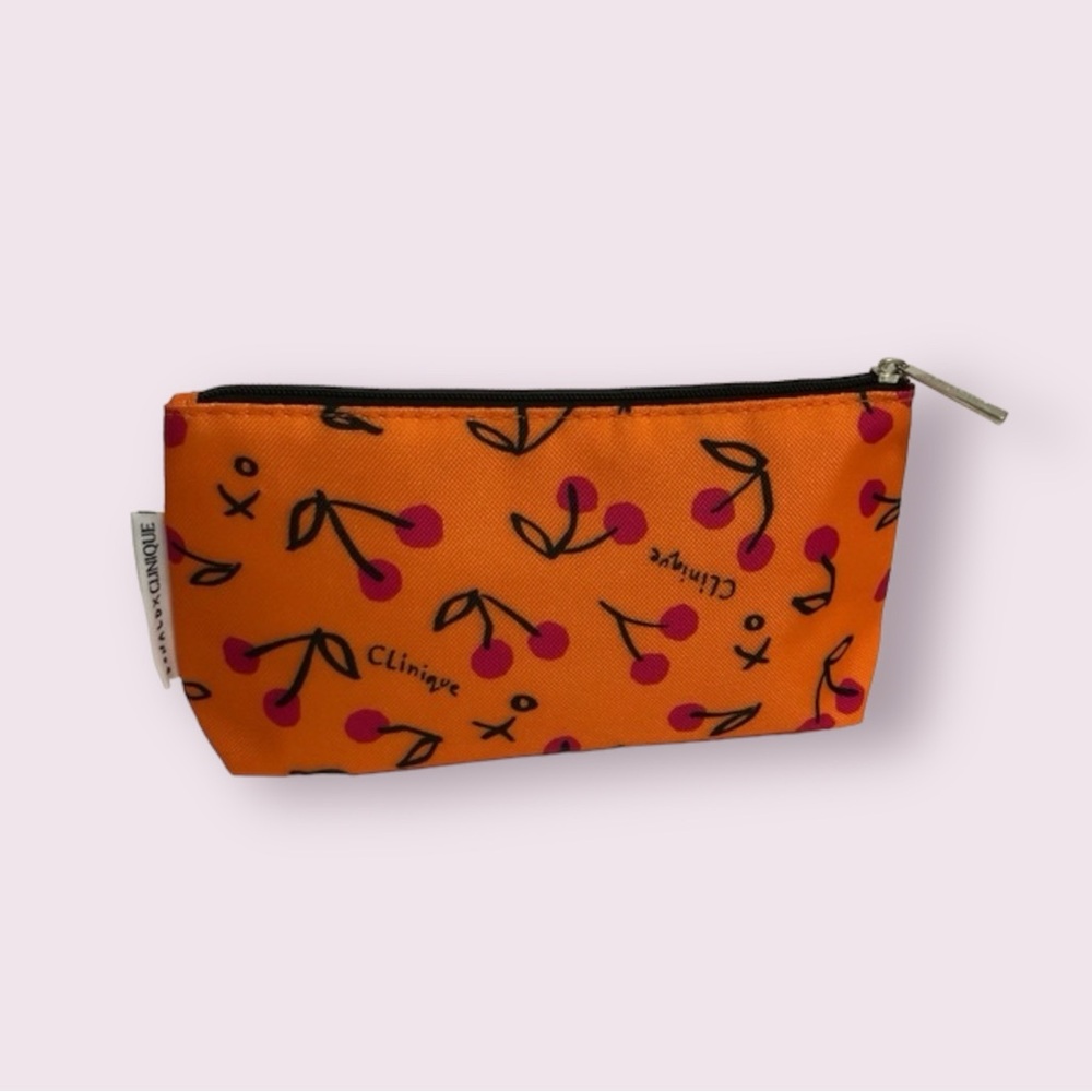 Clinique Orange Cherry Makeup Bag